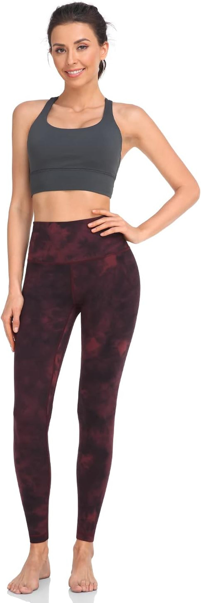 Essential Leggings, High Waisted Compression Workout Soft Pants Athletic Yoga Pants 28"
