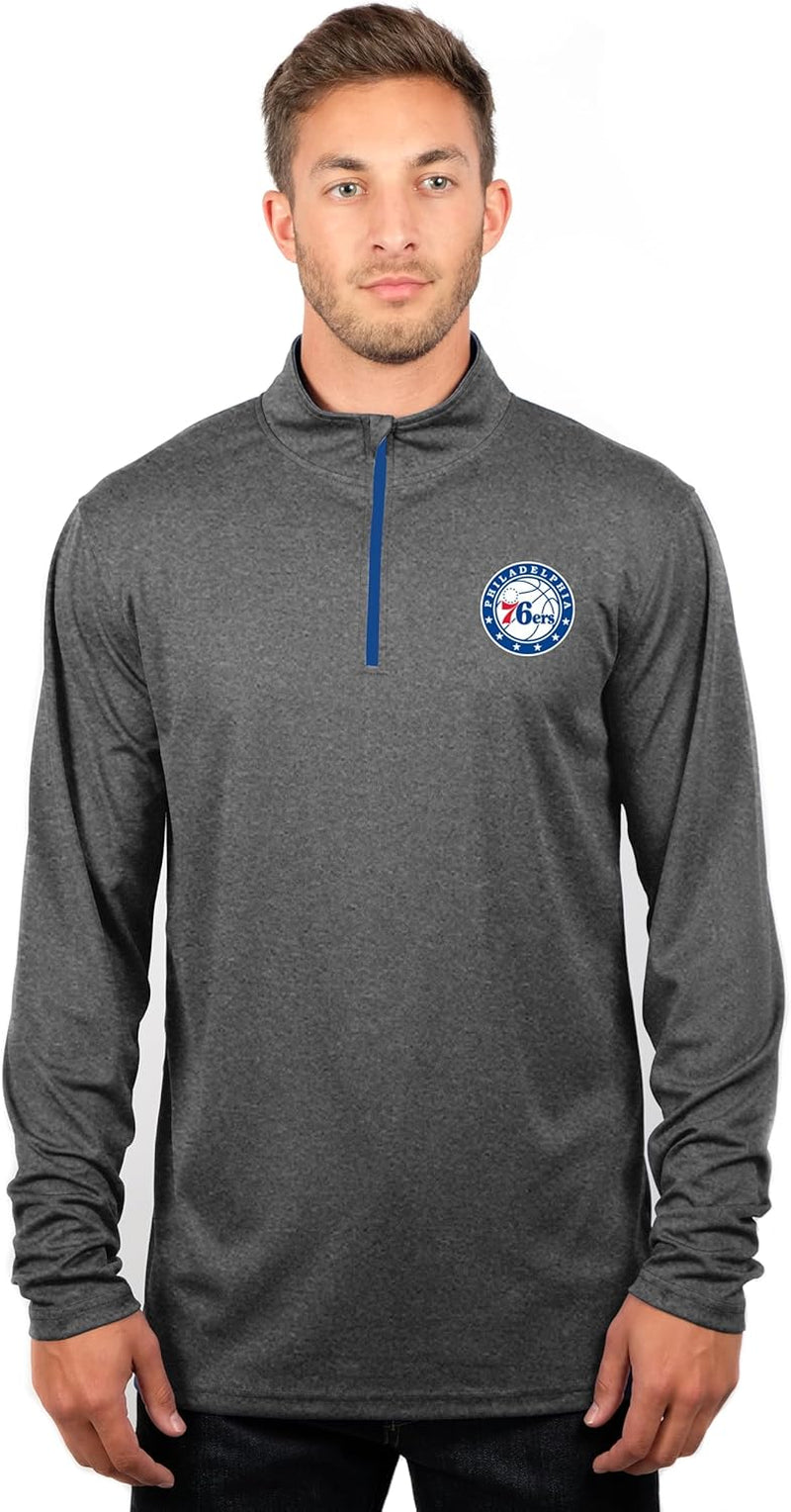 NBA Mens Quarter Zip Pullover Long Sleeve Tee