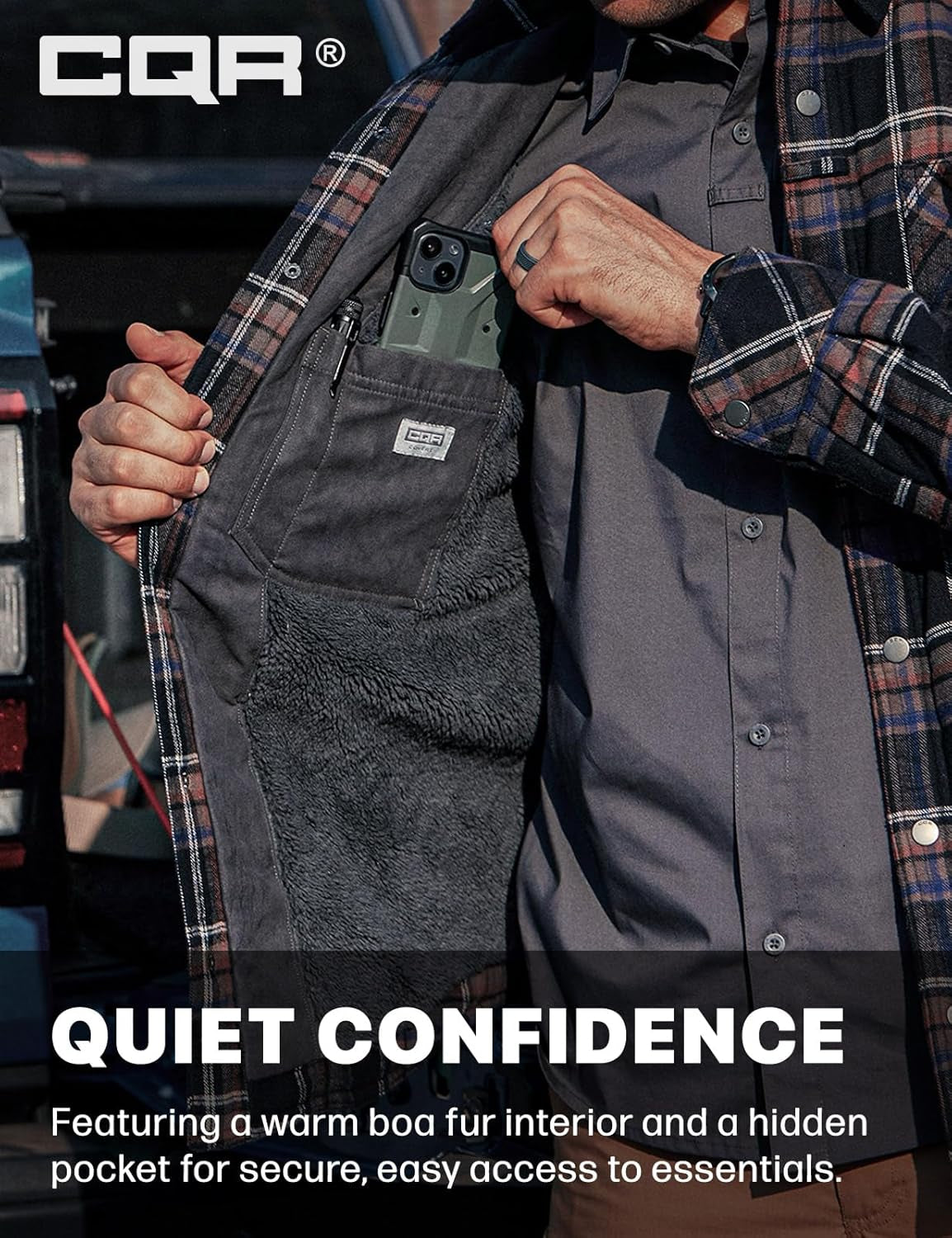 Men'S Plaid Flannel Shirt Jacket, Long Sleeve Soft Warm Sherpa/Quilted Lined Jacket, Outdoor Button Up/Zip-Front Jacket